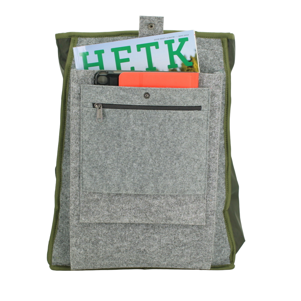 Cafe Backpack with G-hook - Khaki & Beige